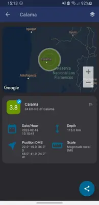 LastQuakeChile android App screenshot 2